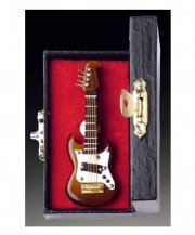 Brown Electric Guitar Pin With Case