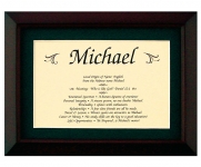 5x7 First Name Meaning (Walnut Frame)