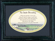 Irish Blessing - May The Road Rise - 5x7 Blessing - Oval Green Frame