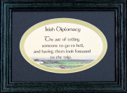 Irish Diplomacy - 5x7 Blessing - Oval Green Frame