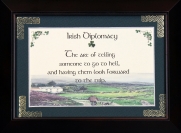 Irish Diplomacy - 5x7 Blessing - Walnut Landscape Frame