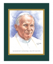 Pope Saint John Paul II Watercolor Print 11x14