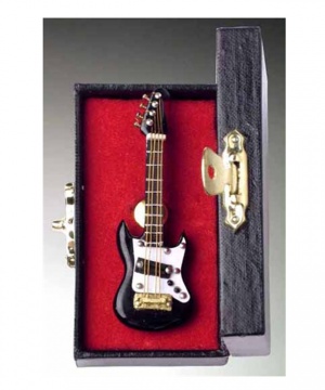 Black Electric Guitar Pin With Case