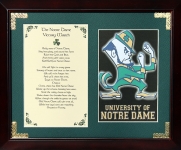 Notre Dame Victory Song - 8x10 Photo Blessing