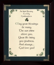 An Irish Blessing to My Goddaughter - 8x10 Framed Verse