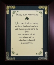 Happy 50th Anniversary - 5x7 Framed Blessing