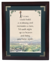 If Tears Could Build A Stairway - 8x10 Framed Blessing