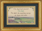 The Day God Created The Irish - 5x7 Blessing - Gold Landscape
