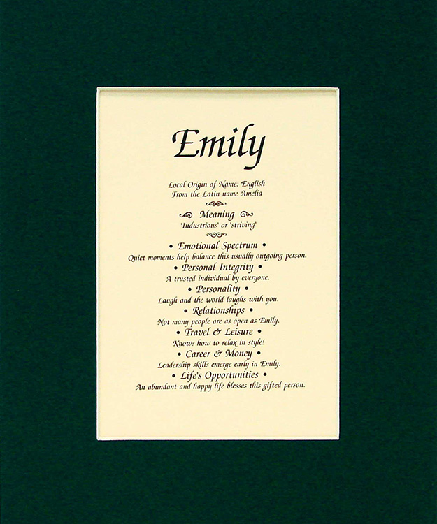 The Meaning of the Name Emily  