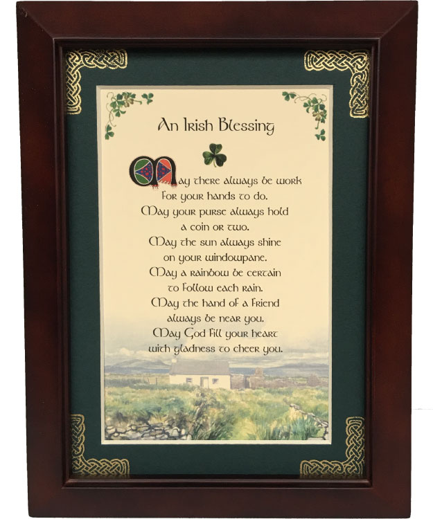 Irish Blessing May There Always Be 5x7 Framed