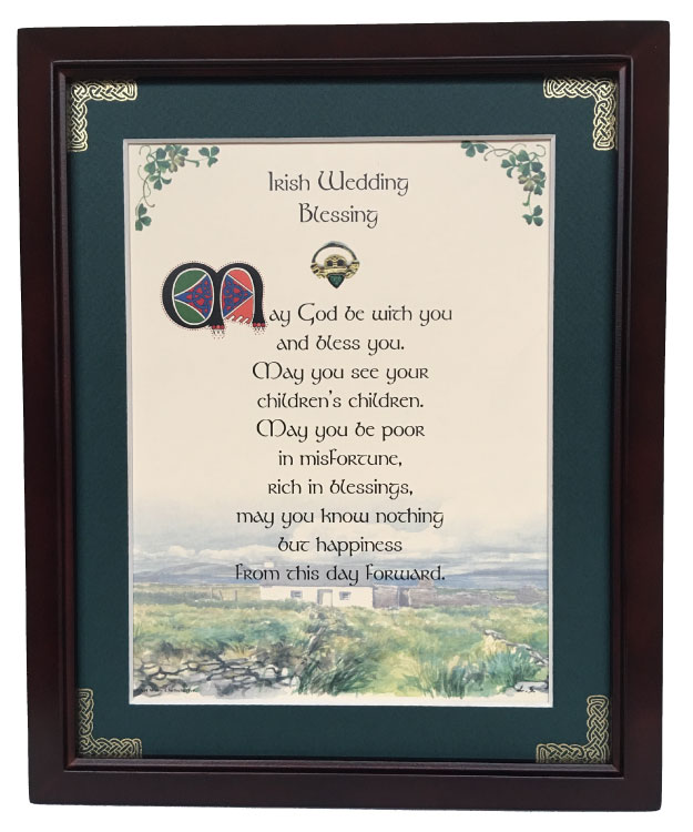 Irish Wedding Blessing May God Be With 8x10 Framed