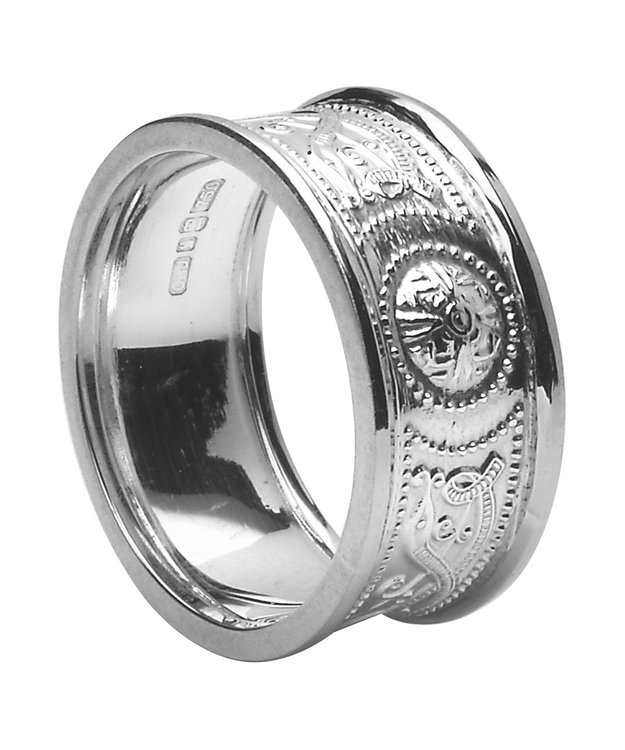 8.9mm Shield Band with Trims All White