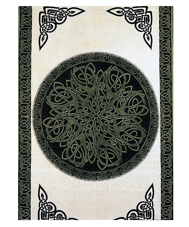 Cotton Celtic Circular Knot Print Tapestry