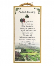 An Irish Blessing - May the road rise to meet you - Wood Plaque