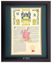 Scottish Coats of Arms & Histories Framed Print - 16x20