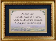 An Irish Wish From The Heart Of A Friend - 5x7 Blessing - Gold Landscape