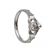 April - Cubic Zirconia Birthstone Claddagh Ring