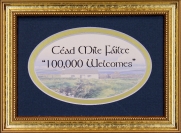 Cead Mile Failte - 5x7 Blessing - Oval Gold Frame