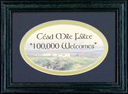 Cead Mile Failte - 5x7 Blessing - Oval Green Frame