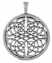 Celtic Knot Circle Pewter Necklace