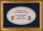 Children Are The Rainbow Of Life - 5x7 Blessing - Oval Gold Frame