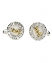 Personalised Cufflinks Sterling & 18K Gold