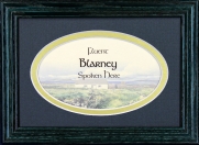 Fluent Blarney Spoken Here - 5x7 Blessing - Oval Green Frame