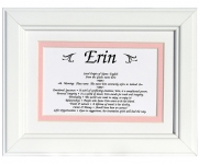 First Name Meaning Framed (Girl)