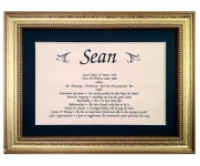 5x7 First Name Meaning (Gold Frame)