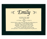 5x7 First Name Meaning (Green Matte)