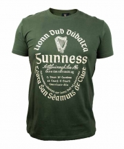 Guinness Kaki Green Gaelic Label Tee