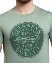 Guinness Green Tee with Green Bottle Cap Print