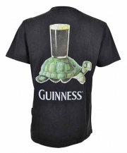 Guinness Black Gilroy Vintage Turtle Print Premium Tee