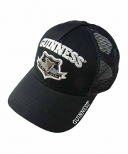Guinness Black Trucker Mesh Baseball Cap Adjustable