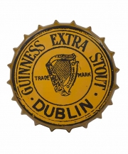 Guinness Gold Vintage Bottle Cap Sign