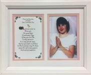 Holy Communion - 8x10 Photo Blessing (White Frame)