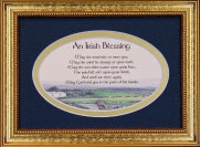 Irish Blessing - May The Road Rise - 5x7 Blessing - Oval Gold Frame
