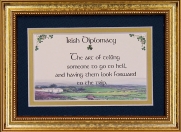 Irish Diplomacy - 5x7 Blessing - Gold Landscape