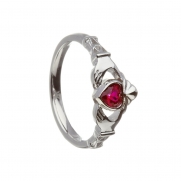 July - Ruby Birthstone Claddagh Ring