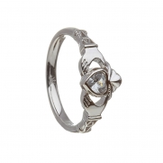 March - Aquamarine Birthstone Claddagh Ring