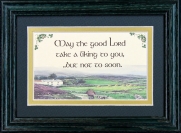 May The Good lord Take a liking To You - 5x7 Blessing - Green Landscape