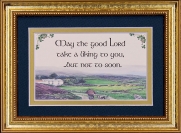 May The Good lord Take a liking To You - 5x7 Blessing - Gold Landscape