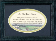 Old Irish Curse - 5x7 Blessing - Oval Green Frame