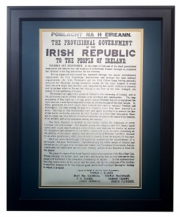 Irish Proclamation of Independence - Matted and Framed Print