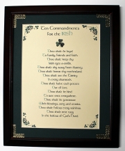 Irish 10 Commandments Pub Print