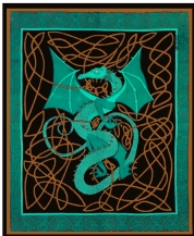 green-celtic-english-dragon-tapestry