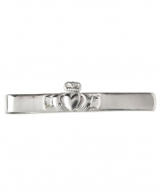 Claddagh Straight Tie Bar - Silver