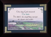The Day God Created The Irish - 5x7 Blessing - Walnut Landscape Frame