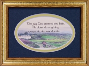 The Day God Created The Irish - 5x7 Blessing - Oval Gold Frame