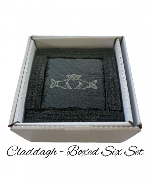 Claddagh Slate Coaster - Boxed 6 pack